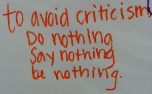 Fear of Criticism
